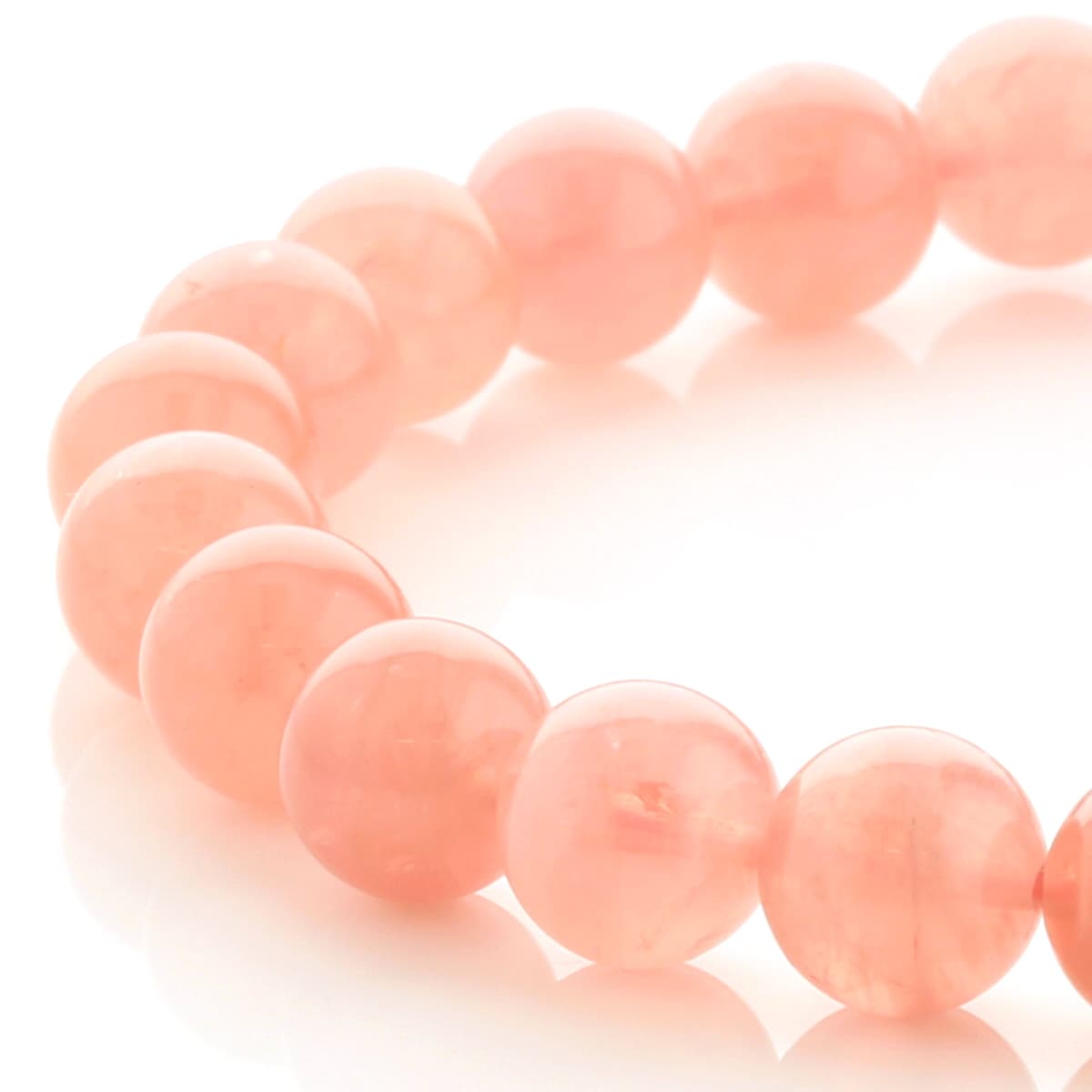 マダガスカル産 ローズクォーツ ブレスレット 8.5mm玉 No.12 最高級5A