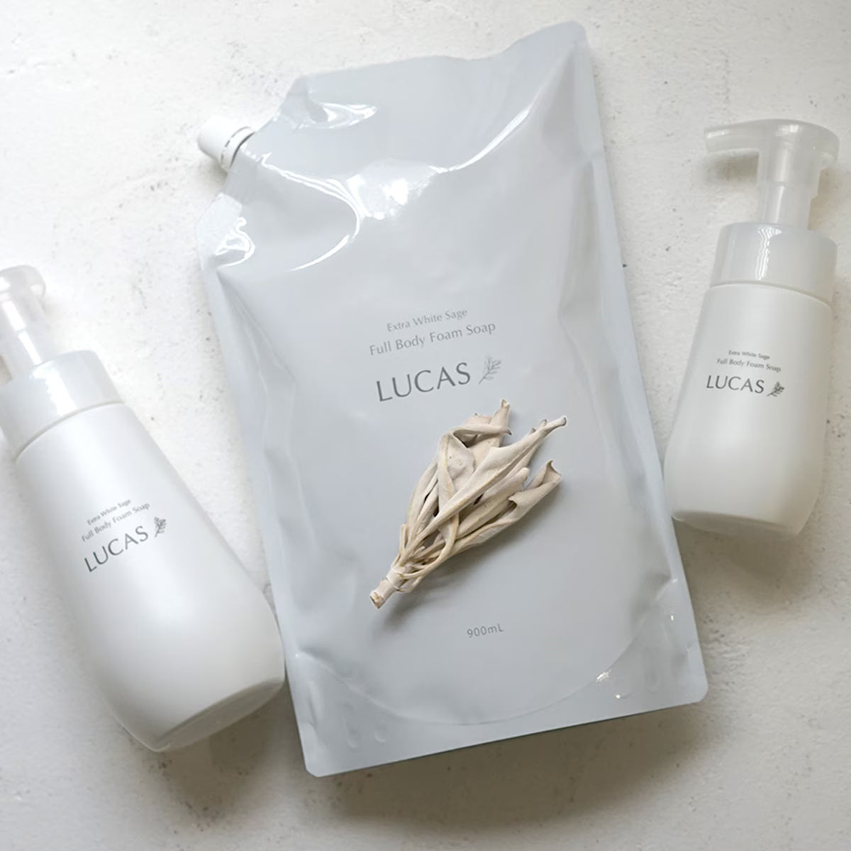 LUCAS 全身泡ソープ 【天然由来成分100% 石油系界面活性剤・防腐剤等不使用】