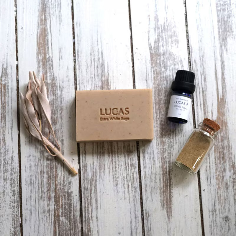 LUCAS ホワイトセージ ソープ 天然由来成分100%【全身浄化用石けん】