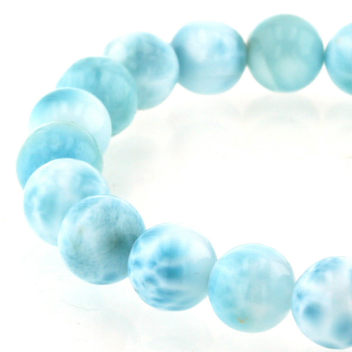 最高級（5A） ラリマー ブレスレット 9mm玉 No.25  [ 画像現物・一点物 ]   パワーストーン 天然石 FORESTBLUE フォレストブルー【2867】