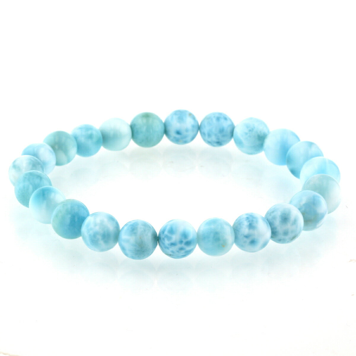 最高級（5A） ラリマー ブレスレット 9mm玉 No.25  [ 画像現物・一点物 ]   パワーストーン 天然石 FORESTBLUE フォレストブルー【2867】