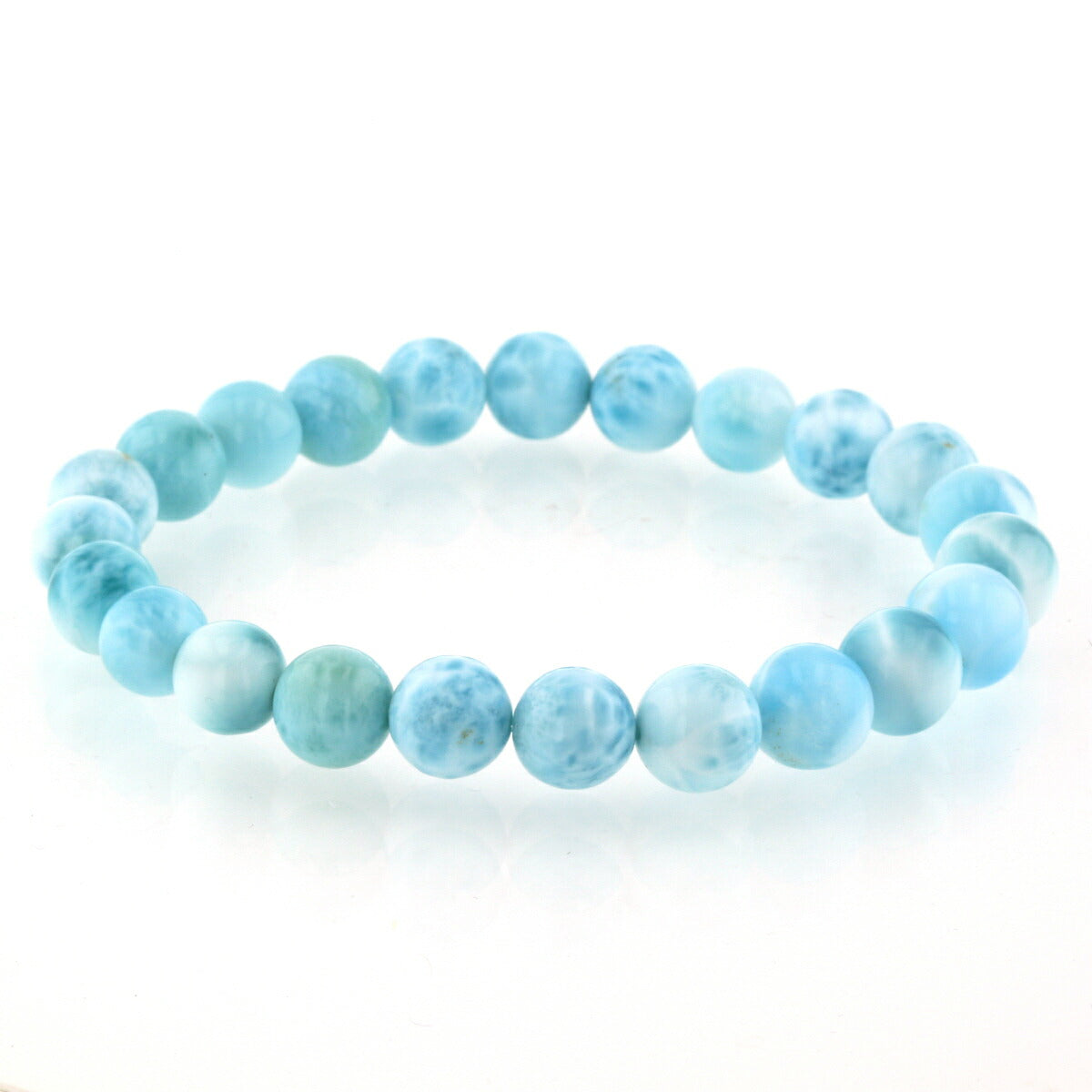最高級（5A） ラリマー ブレスレット 9mm玉 No.25  [ 画像現物・一点物 ]   パワーストーン 天然石 FORESTBLUE フォレストブルー【2867】
