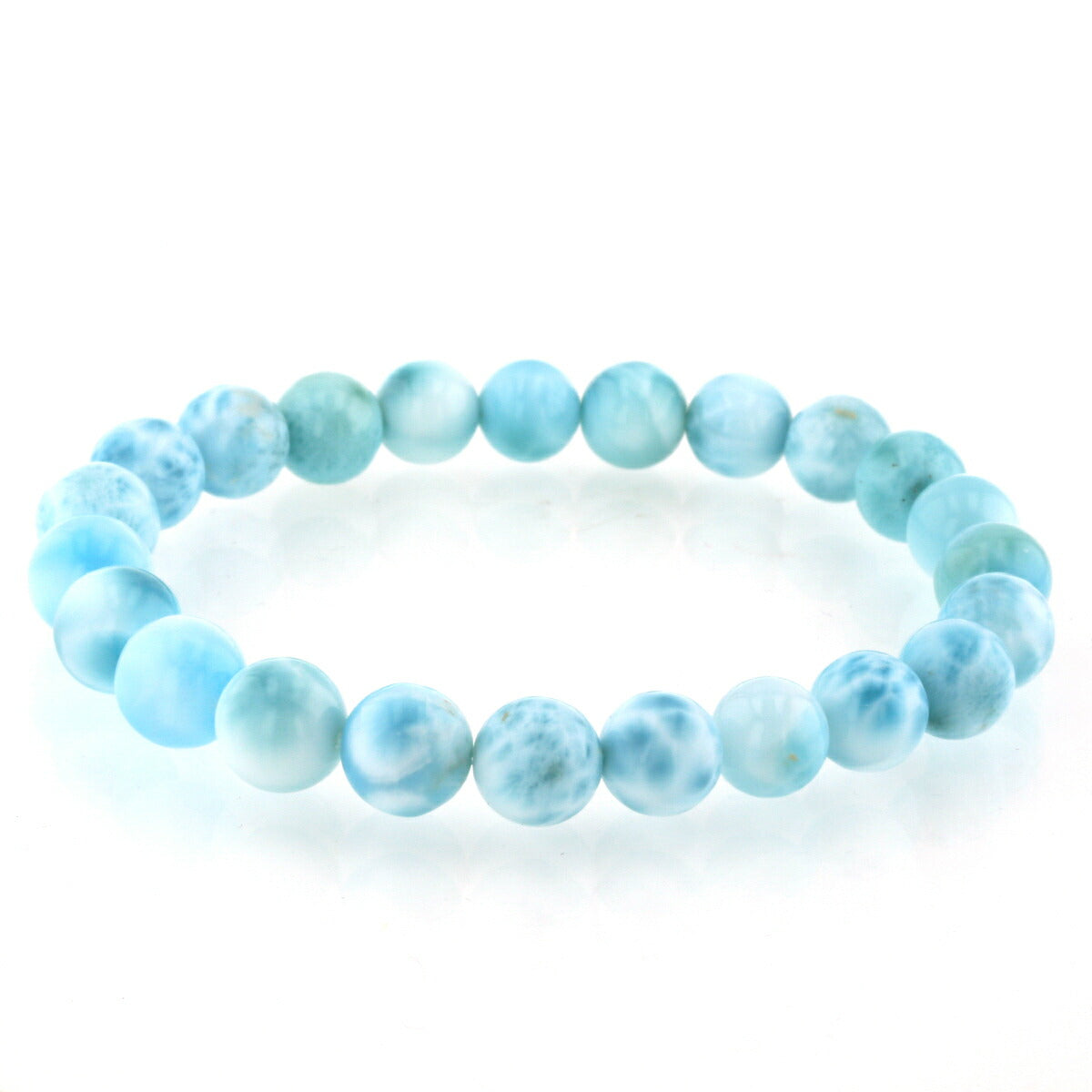 最高級（5A） ラリマー ブレスレット 9mm玉 No.25  [ 画像現物・一点物 ]   パワーストーン 天然石 FORESTBLUE フォレストブルー【2867】