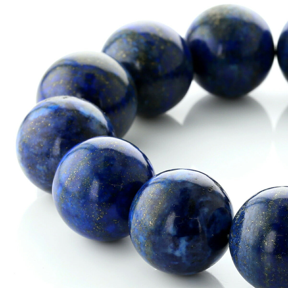 ラピスラズリ ブレスレット 20mm玉 No.49 4A   [ 画像現物・一点物 ]  パワーストーン 天然石 FORESTBLUE フォレストブルー 【2961】