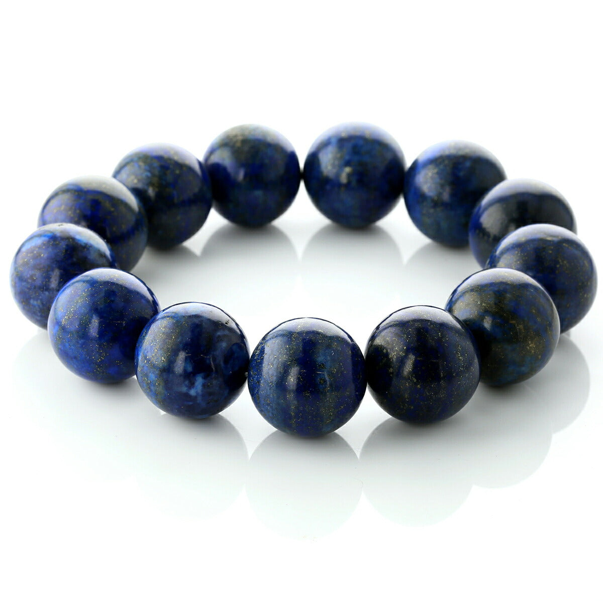 ラピスラズリ ブレスレット 20mm玉 No.49 4A   [ 画像現物・一点物 ]  パワーストーン 天然石 FORESTBLUE フォレストブルー 【2961】