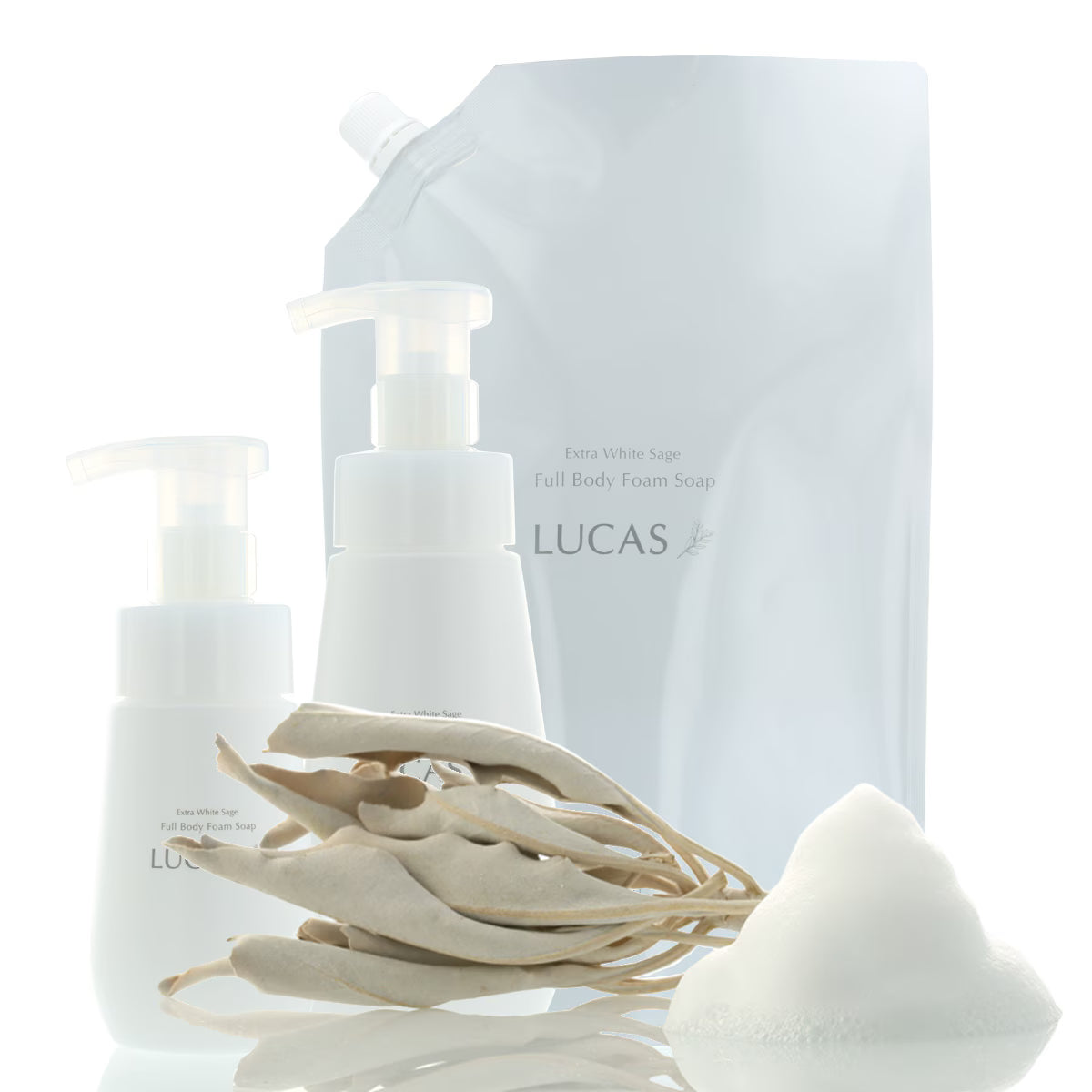 LUCAS 全身泡ソープ 【天然由来成分100% 石油系界面活性剤・防腐剤等不使用】