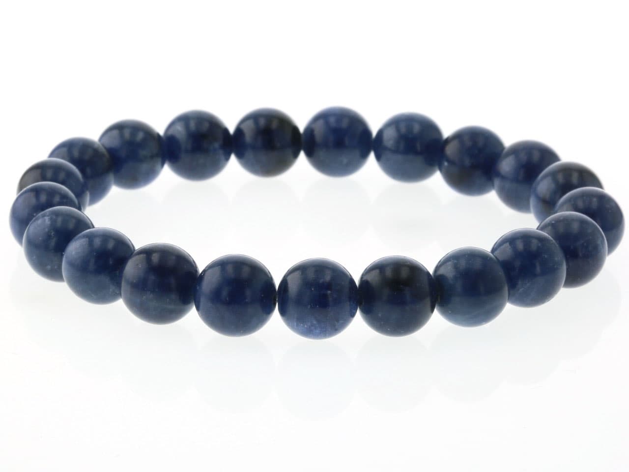 【無着色】サファイア ブレスレット（タンザニア産）  7.5mm玉 No.9   [ 画像現物・一点物 ]  パワーストーン 天然石 FORESTBLUE フォレストブルー【3308】