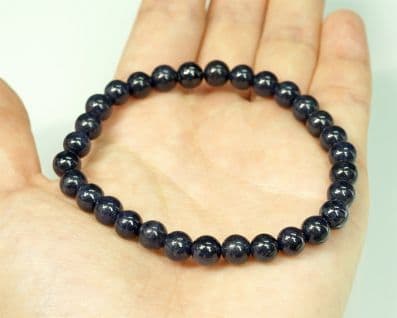 【無着色】サファイア ブレスレット（タンザニア産）  7.5mm玉 No.9   [ 画像現物・一点物 ]  パワーストーン 天然石 FORESTBLUE フォレストブルー【3308】
