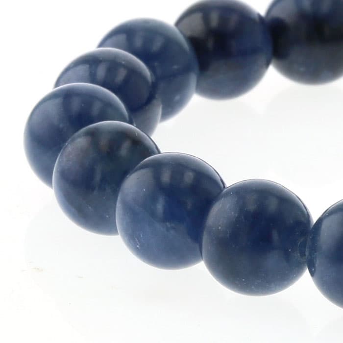 【無着色】サファイア ブレスレット（タンザニア産）  7.5mm玉 No.10   [ 画像現物・一点物 ]  パワーストーン 天然石 FORESTBLUE フォレストブルー【3309】