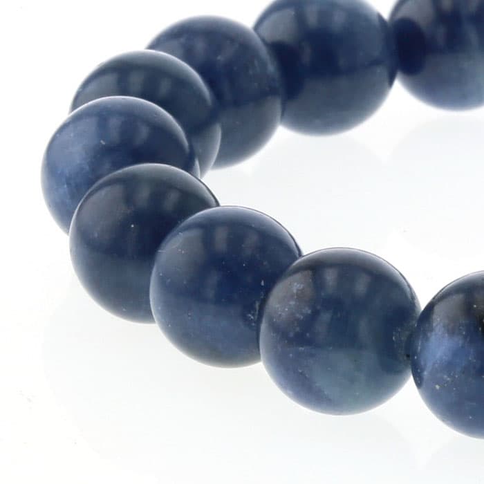 【無着色】サファイア ブレスレット（タンザニア産）  11.6mm玉 No.12   [ 画像現物・一点物 ]  パワーストーン 天然石 FORESTBLUE フォレストブルー【3311】