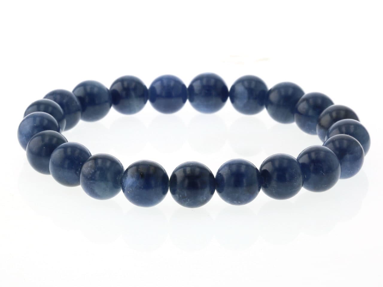 【無着色】サファイア ブレスレット（タンザニア産）  11.6mm玉 No.12   [ 画像現物・一点物 ]  パワーストーン 天然石 FORESTBLUE フォレストブルー【3311】