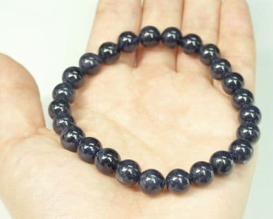 【無着色】サファイア ブレスレット（タンザニア産）  11.6mm玉 No.12   [ 画像現物・一点物 ]  パワーストーン 天然石 FORESTBLUE フォレストブルー【3311】