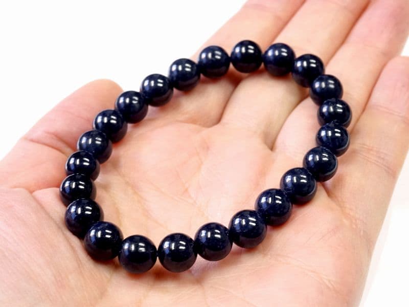 【無着色】サファイア ブレスレット（タンザニア産）  11.5mm玉 No.13   [ 画像現物・一点物 ]  パワーストーン 天然石 FORESTBLUE フォレストブルー【3312】