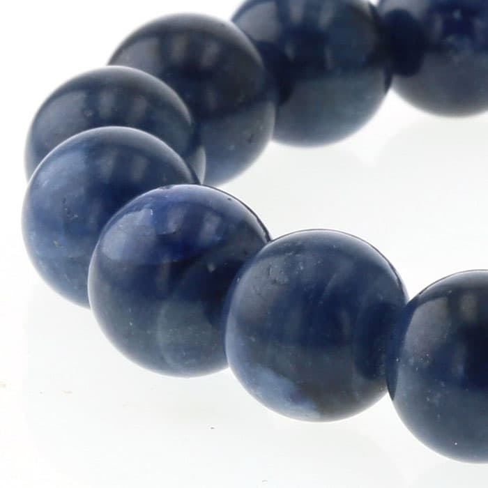 【無着色】サファイア ブレスレット（タンザニア産）  7mm玉 No.7   [ 画像現物・一点物 ]  パワーストーン 天然石 FORESTBLUE フォレストブルー【3319】