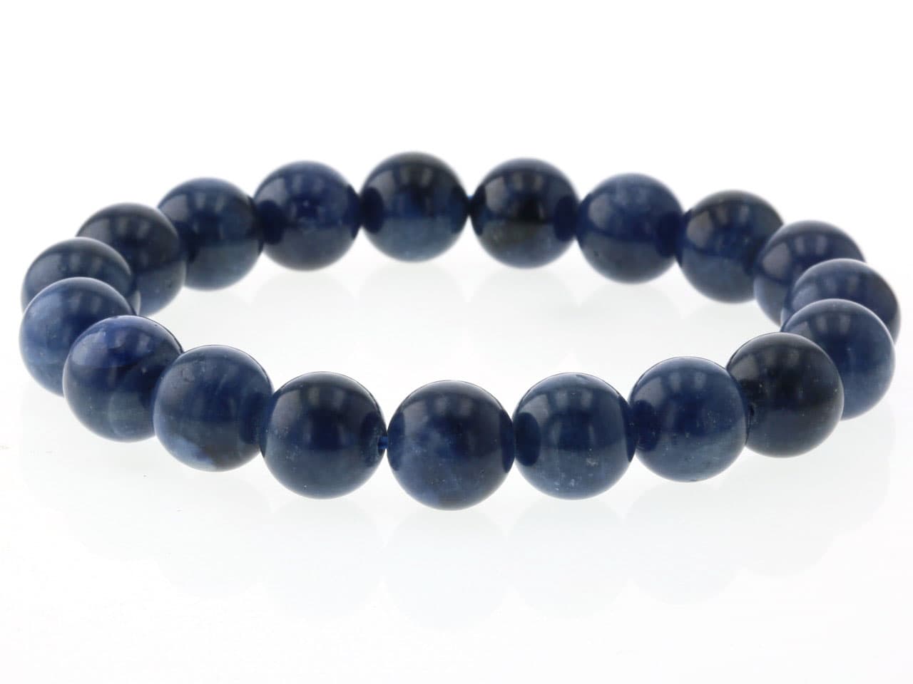 【無着色】サファイア ブレスレット（タンザニア産）  7mm玉 No.7   [ 画像現物・一点物 ]  パワーストーン 天然石 FORESTBLUE フォレストブルー【3319】