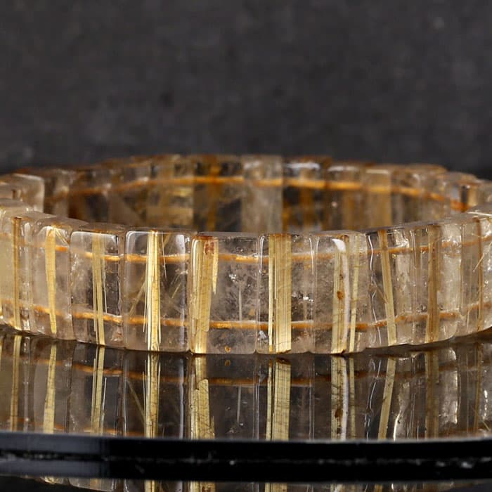 タイチンルチル バングルブレスレット No.11    [ 画像現物・一点物 ]  パワーストーン 天然石 FORESTBLUE フォレストブルー【3507】