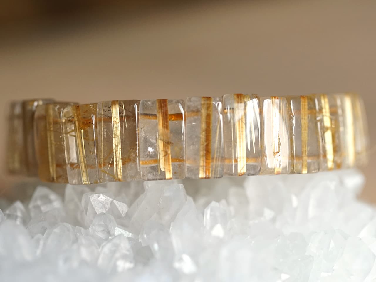 タイチンルチル バングルブレスレット No.11    [ 画像現物・一点物 ]  パワーストーン 天然石 FORESTBLUE フォレストブルー【3507】