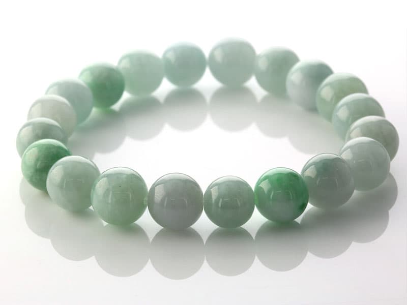 翡翠 （ひすい）(ミャンマー産) ブレスレット 10mm玉 No.10  [ 画像現物・一点物 ]  パワーストーン 天然石 FORESTBLUE フォレストブルー【3549】