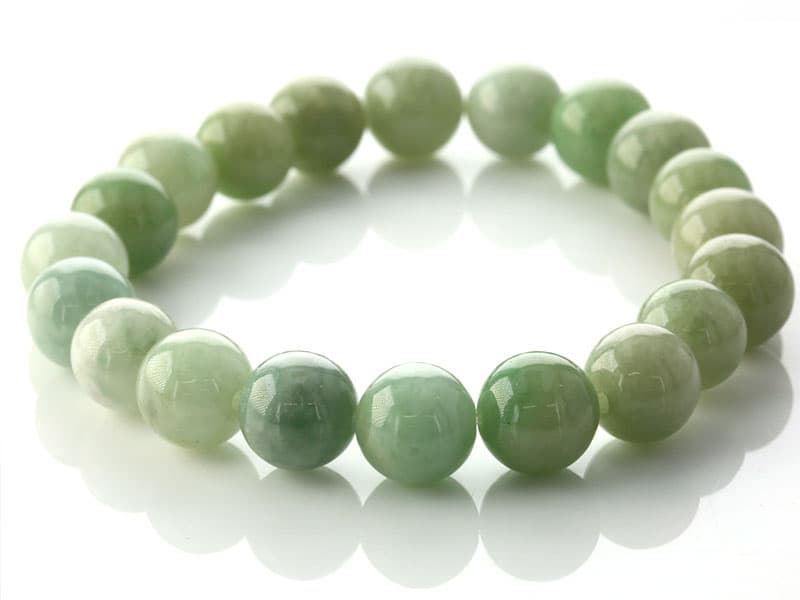 翡翠 （ひすい）(ミャンマー産) ブレスレット 10mm玉 No.9  [ 画像現物・一点物 ]  パワーストーン 天然石 FORESTBLUE フォレストブルー【3550】