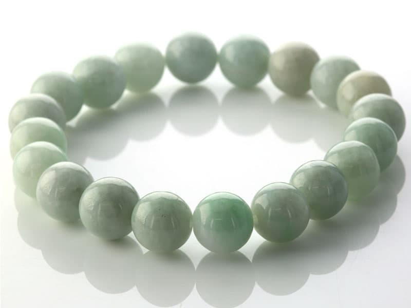 翡翠 （ひすい）(ミャンマー産) ブレスレット 10mm玉 No.8  [ 画像現物・一点物 ]  パワーストーン 天然石 FORESTBLUE フォレストブルー【3551】