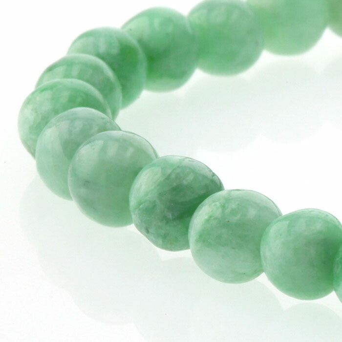 翡翠（ひすい）  ブレスレット 6mm玉 No.31   [ 画像現物・一点物 ]  パワーストーン 天然石 FORESTBLUE フォレストブルー【3724】