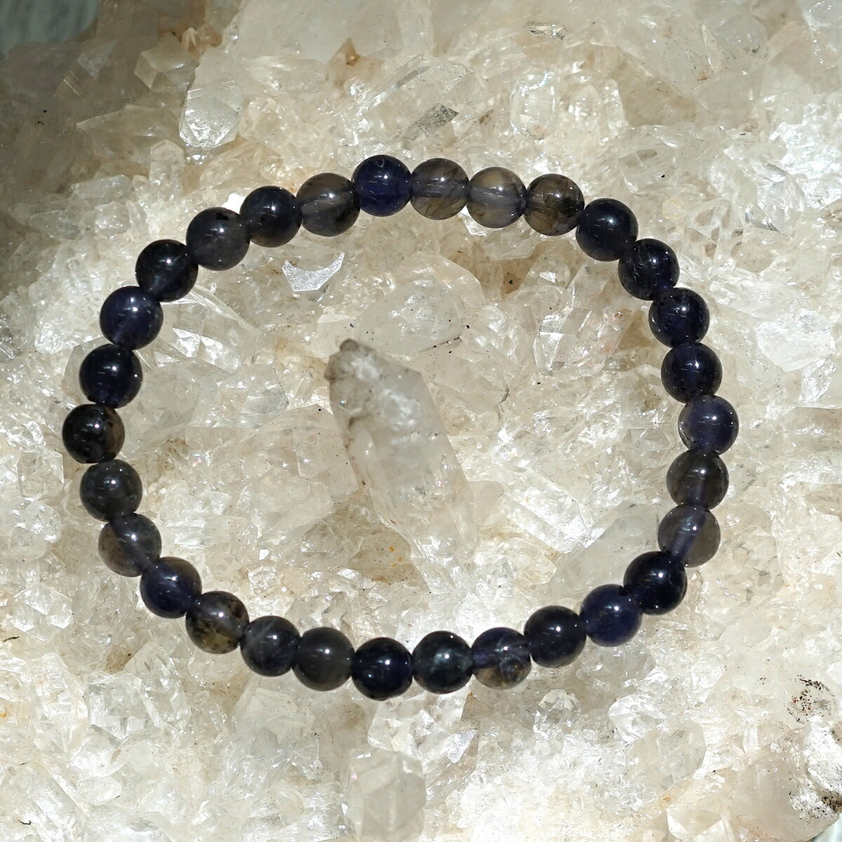 アイオライト ブレスレット 7.5mm玉 No.10  [ 画像現物・一点物 ]    [ 画像現物・一点物 ]  パワーストーン 天然石 FORESTBLUE フォレストブルー【3877】