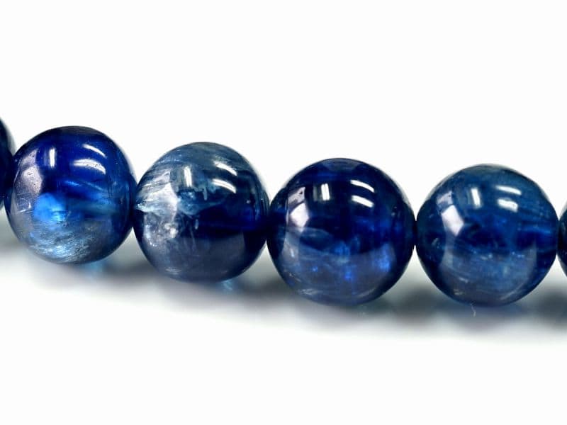 カイヤナイト (タンザニア産) 　ブレスレット 6mm玉 No.5   [ 画像現物・一点物 ]  パワーストーン 天然石 FORESTBLUE フォレストブルー【3881】