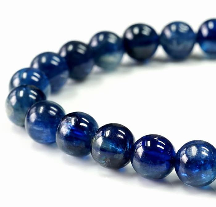 カイヤナイト (タンザニア産) 　ブレスレット 6mm玉 No.6   [ 画像現物・一点物 ]  パワーストーン 天然石 FORESTBLUE フォレストブルー【3882】