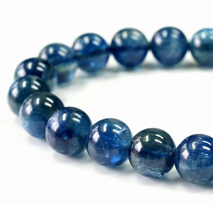 カイヤナイト (タンザニア産) 　ブレスレット 6mm玉 No.7   [ 画像現物・一点物 ]  パワーストーン 天然石 FORESTBLUE フォレストブルー【3883】
