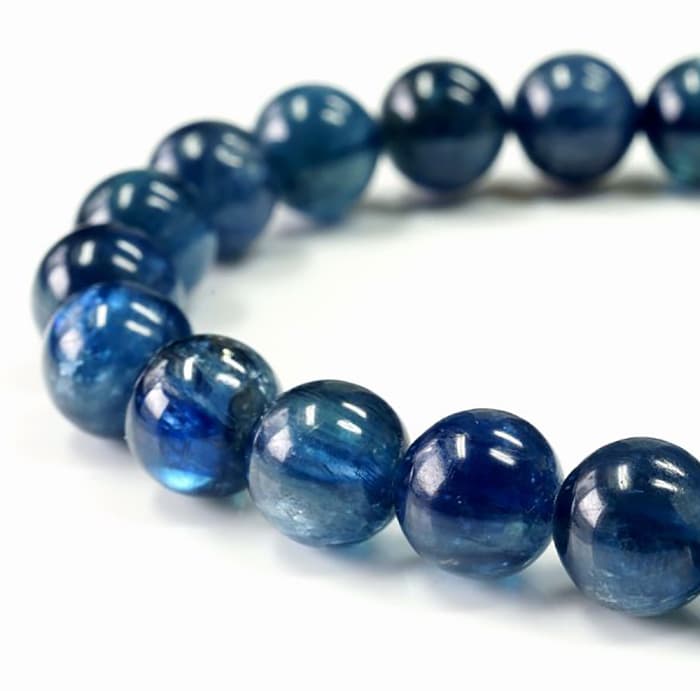 カイヤナイト (タンザニア産) 　ブレスレット 6mm玉 No.8   [ 画像現物・一点物 ]  パワーストーン 天然石 FORESTBLUE フォレストブルー【3885】