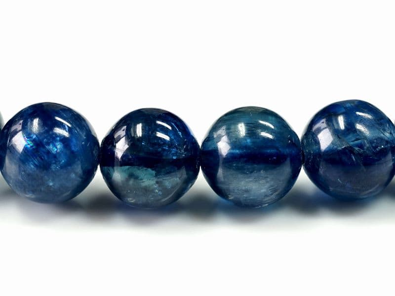 カイヤナイト (タンザニア産) 　ブレスレット 6mm玉 No.8   [ 画像現物・一点物 ]  パワーストーン 天然石 FORESTBLUE フォレストブルー【3885】