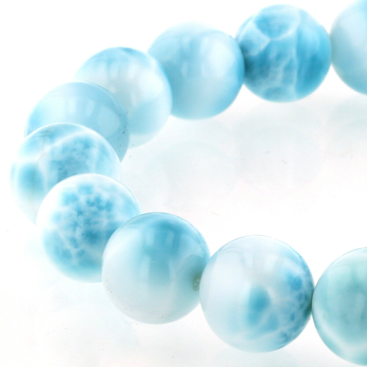 最高級（5A） ラリマー ブレスレット 11.5mm玉 No.30  [ 画像現物・一点物 ]   パワーストーン 天然石 FORESTBLUE フォレストブルー【3887】