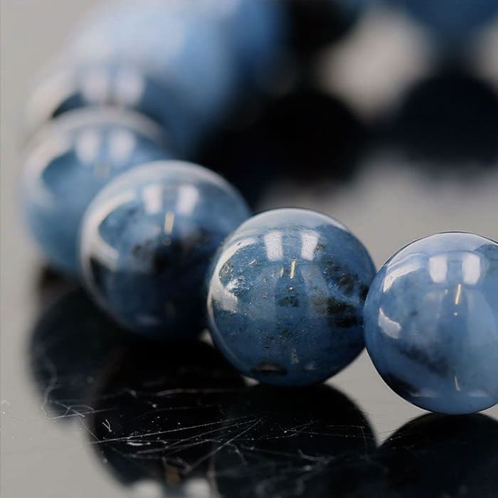 ブラックスター アクアマリン ブレスレット 11mm玉 No.63   [ 画像現物・一点物 ]  パワーストーン 天然石 FORESTBLUE フォレストブルー【4637】