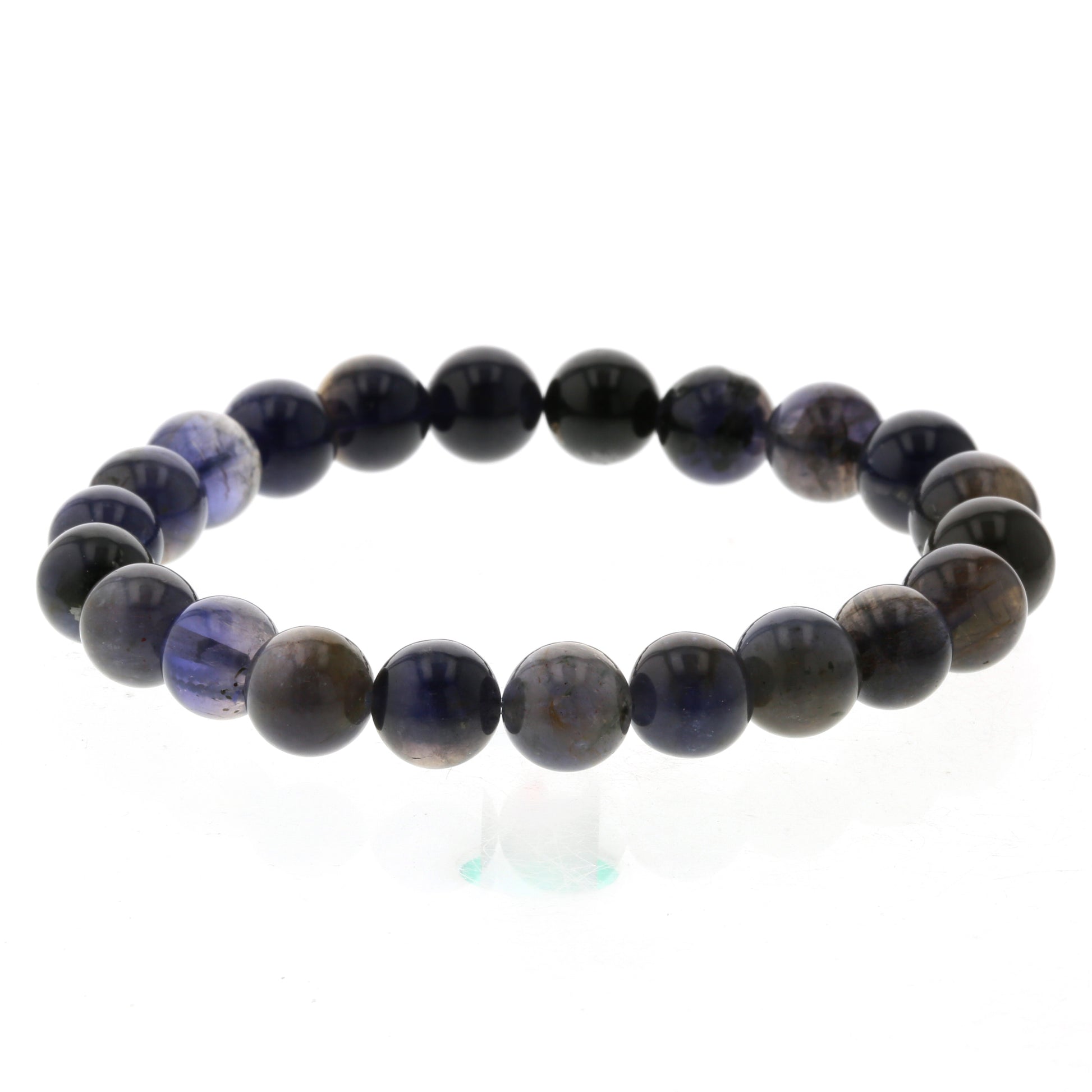 最高級（5A） ブラックスター アイオライト ブレスレット 10mm玉 No.18  [ 画像現物・一点物 ]    [ 画像現物・一点物 ]  パワーストーン 天然石 FORESTBLUE フォレストブルー【4930】