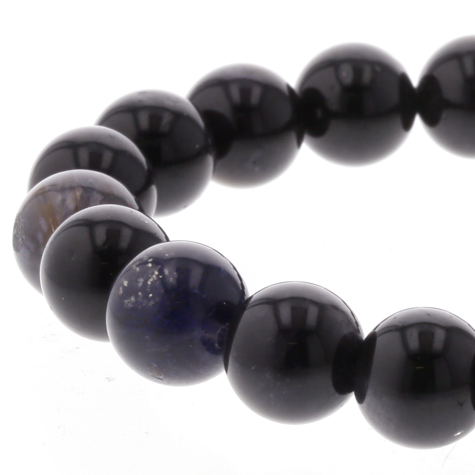 最高級（5A） ブラックスター アイオライト ブレスレット 10mm玉 No.20  [ 画像現物・一点物 ]    [ 画像現物・一点物 ]  パワーストーン 天然石 FORESTBLUE フォレストブルー【4931】