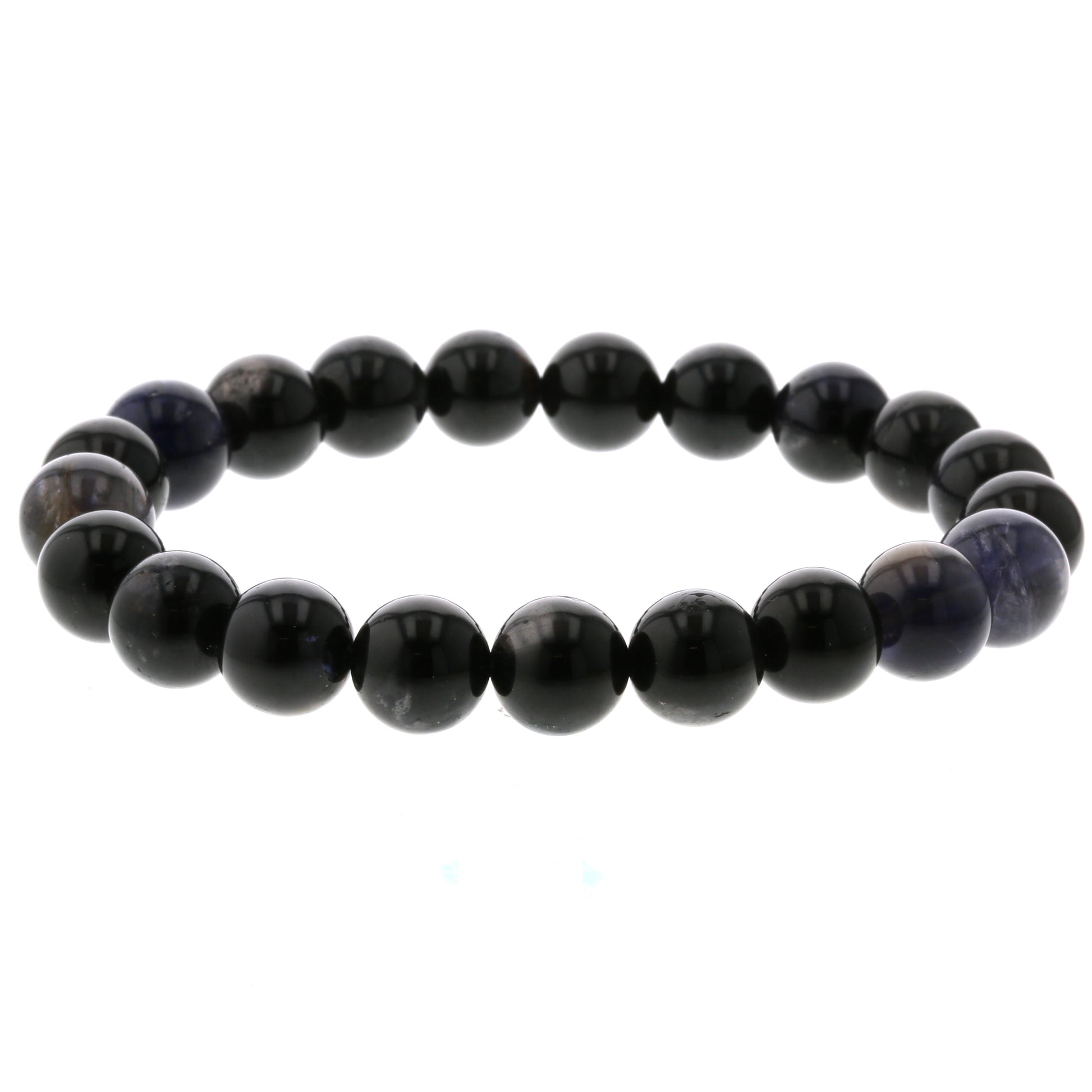最高級（5A） ブラックスター アイオライト ブレスレット 10mm玉 No.20  [ 画像現物・一点物 ]    [ 画像現物・一点物 ]  パワーストーン 天然石 FORESTBLUE フォレストブルー【4931】
