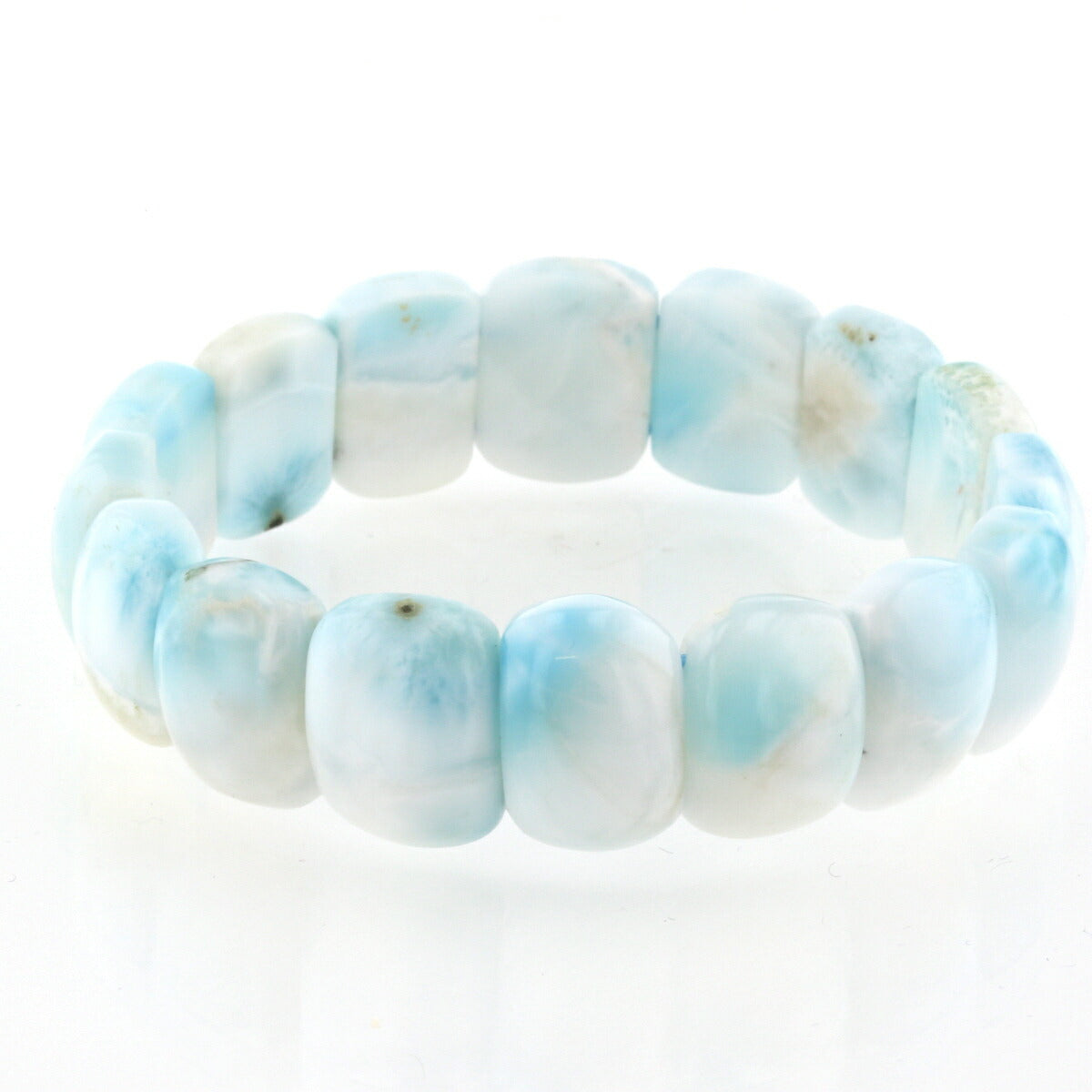 ラリマー バングルブレスレット No.34  [ 画像現物・一点物 ]   パワーストーン 天然石 FORESTBLUE フォレストブルー【4985】