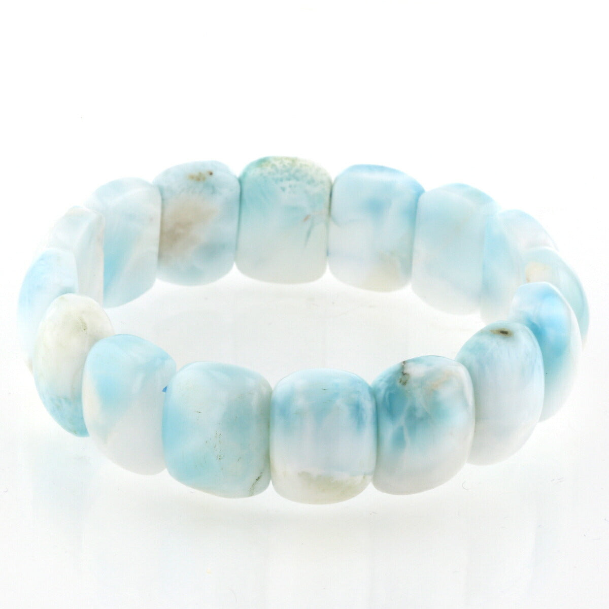 ラリマー バングルブレスレット No.34  [ 画像現物・一点物 ]   パワーストーン 天然石 FORESTBLUE フォレストブルー【4985】