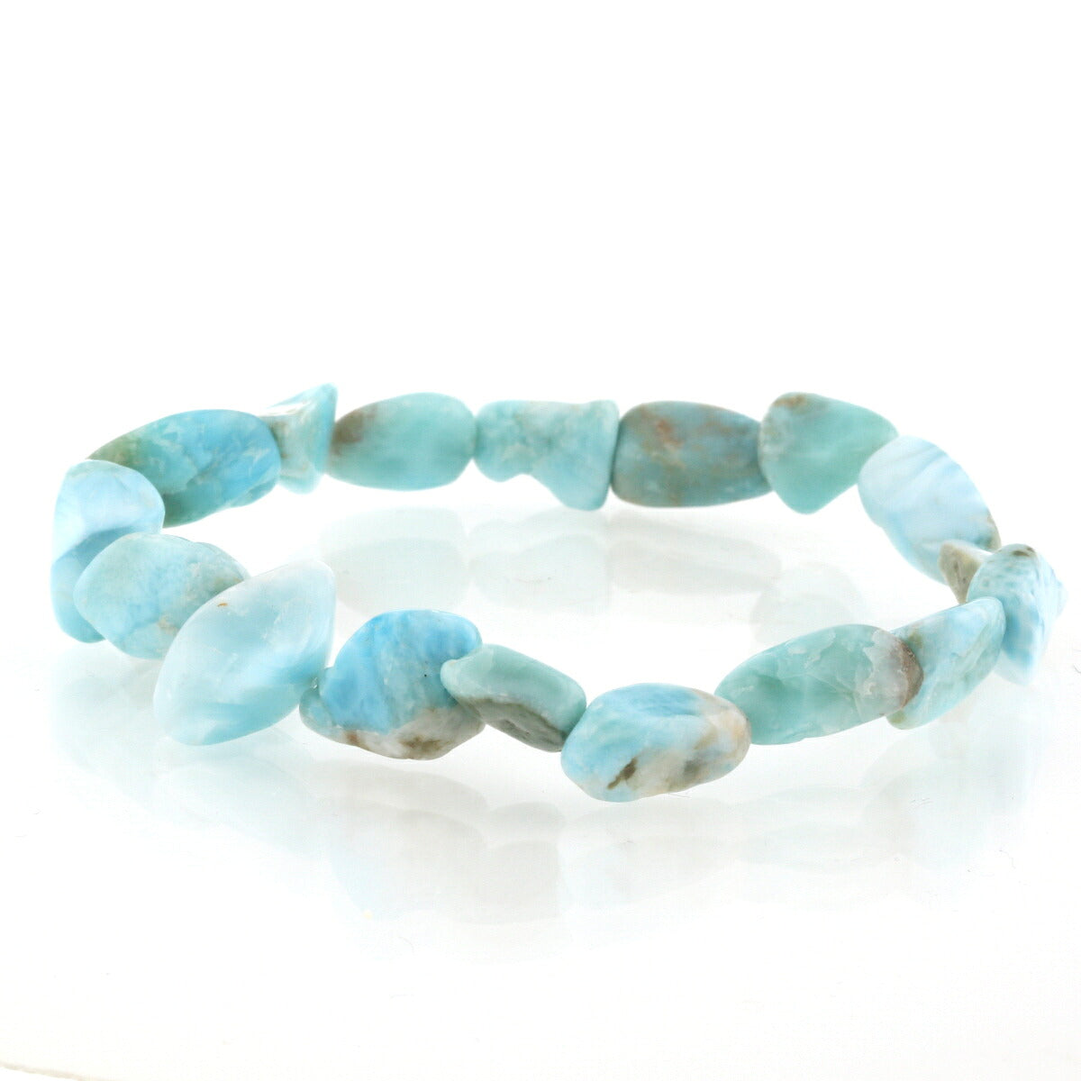 ラリマー イレギュラー ブレスレット No.35  [ 画像現物・一点物 ]   パワーストーン 天然石 FORESTBLUE フォレストブルー【4986】