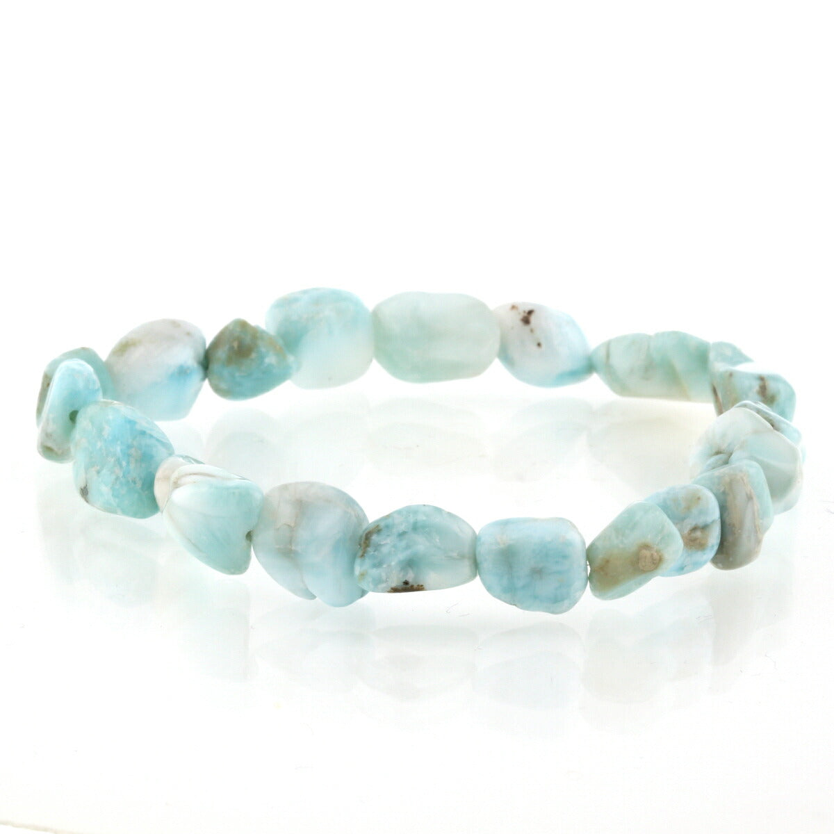 ラリマー イレギュラー ブレスレット No.36  [ 画像現物・一点物 ]   パワーストーン 天然石 FORESTBLUE フォレストブルー【4987】