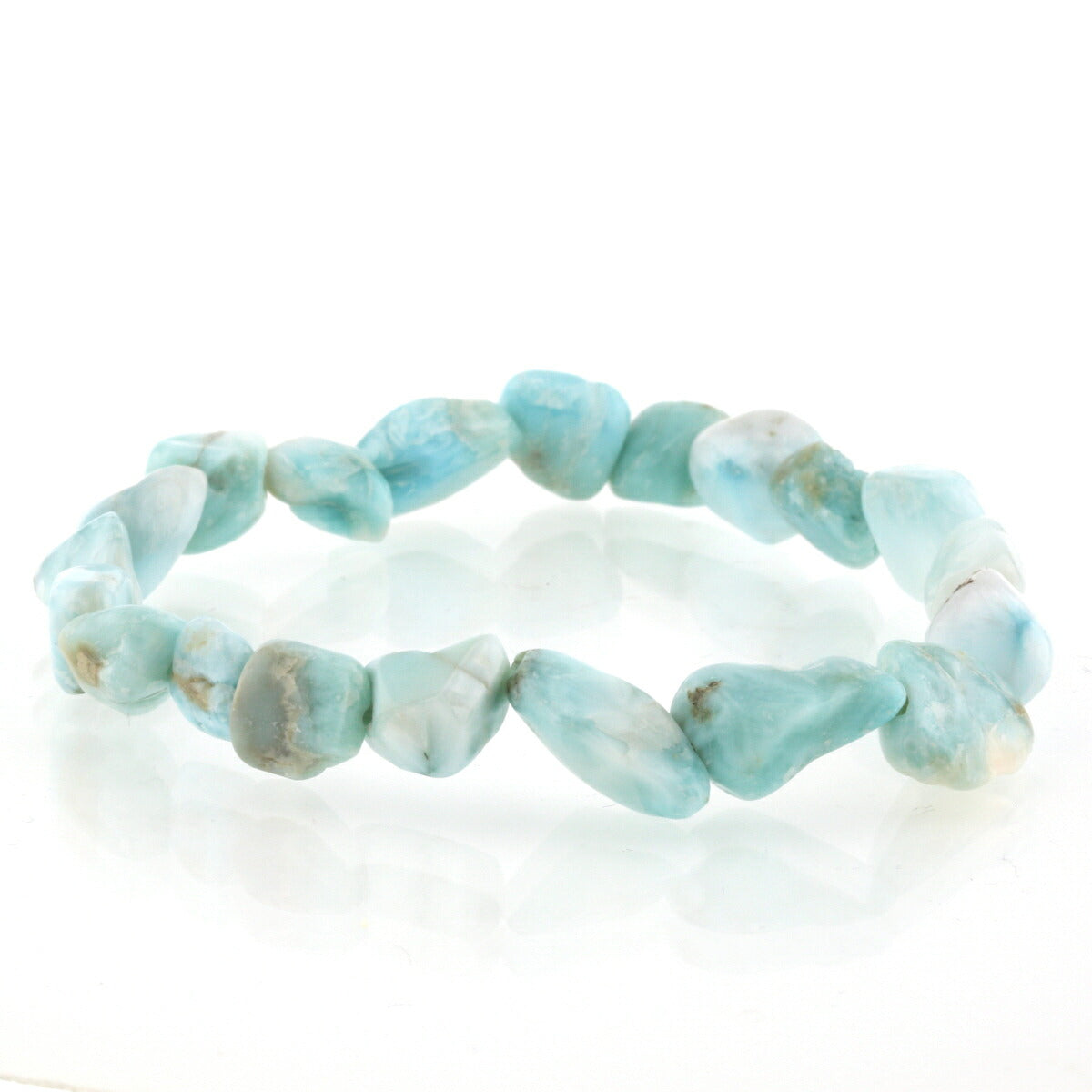 ラリマー イレギュラー ブレスレット No.36  [ 画像現物・一点物 ]   パワーストーン 天然石 FORESTBLUE フォレストブルー【4987】