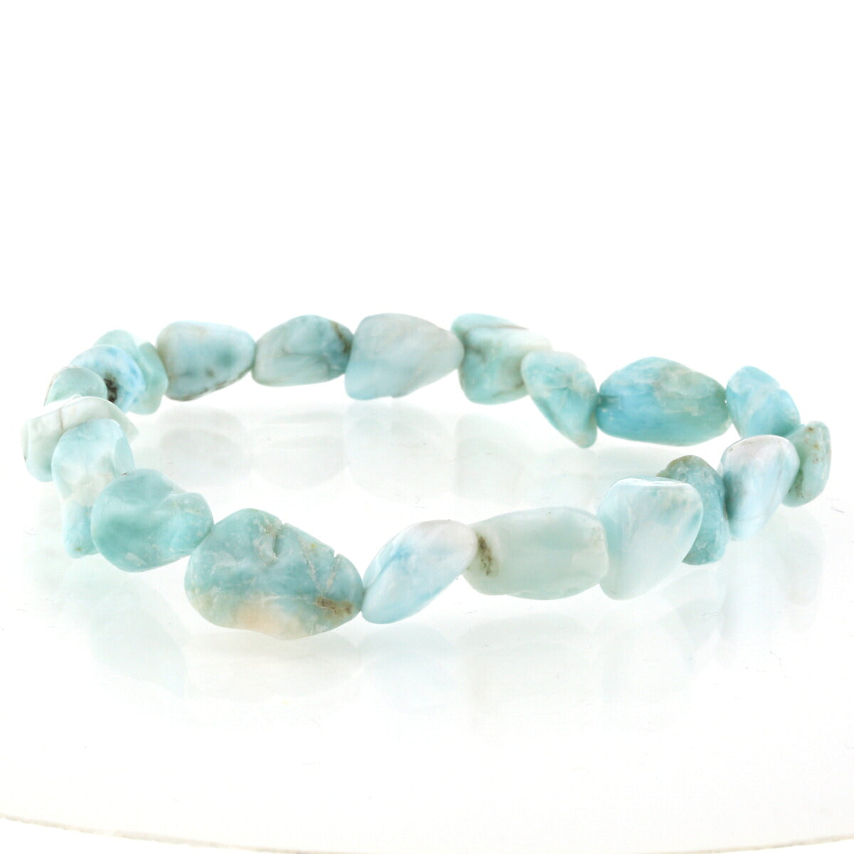ラリマー イレギュラー ブレスレット No.36  [ 画像現物・一点物 ]   パワーストーン 天然石 FORESTBLUE フォレストブルー【4987】