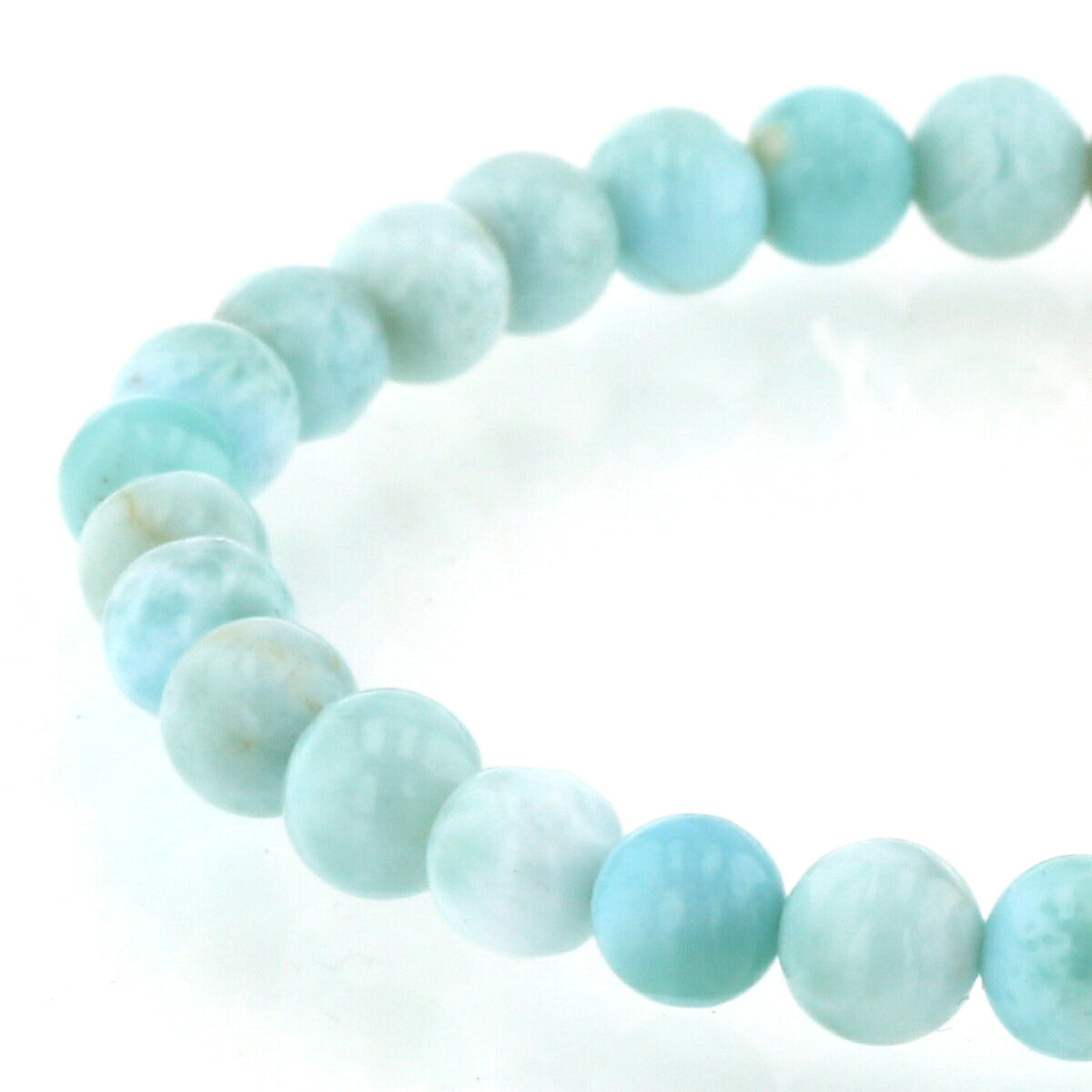 4A ラリマー ブレスレット 6mm玉 No.37  [ 画像現物・一点物 ]   パワーストーン 天然石 FORESTBLUE フォレストブルー【4988】
