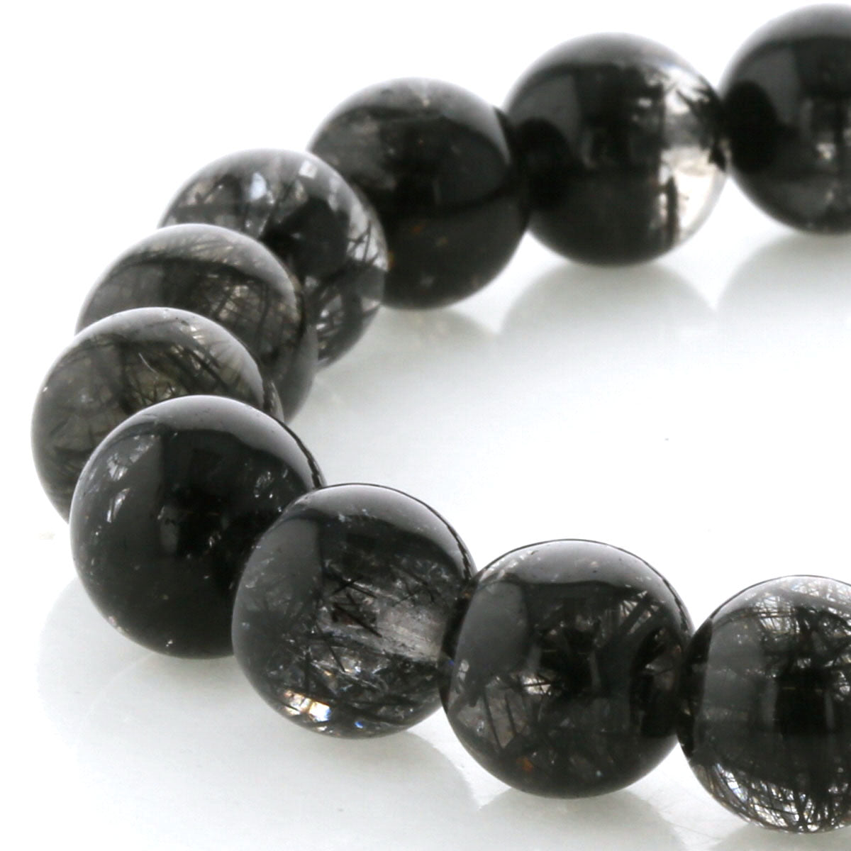 最高級（5A） ブラックルチル （トルマリン）ブレスレット 10mm玉 No.50 [ 画像現物・一点物 ]  パワーストーン 天然石 FORESTBLUE フォレストブルー【5034】