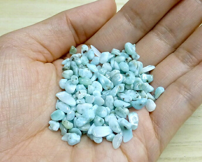 ラリマー （5A） さざれチップ (Sサイズ） 100g 【浄化・エネルギーチャージに】