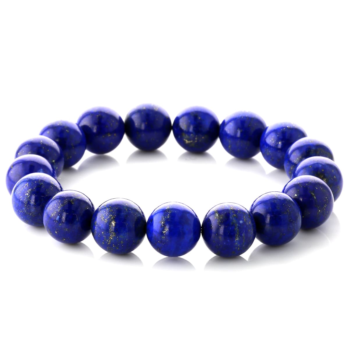 ラピスラズリ ブレスレット（無着色・無処理） 12mm玉 No.32 最高級