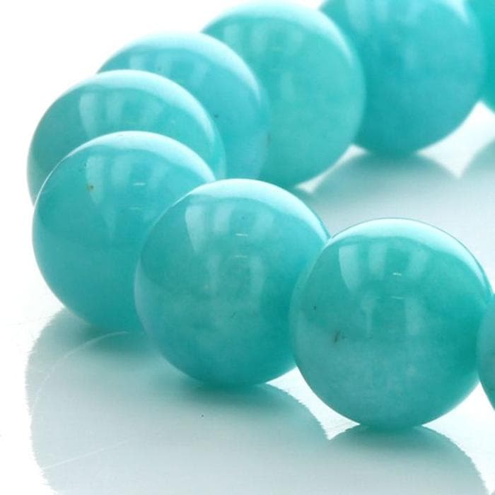 アマゾナイト ブレスレット 10mm玉 No.7  [ 画像現物・一点物 ]  パワーストーン 天然石 FORESTBLUE フォレストブルー【5407】