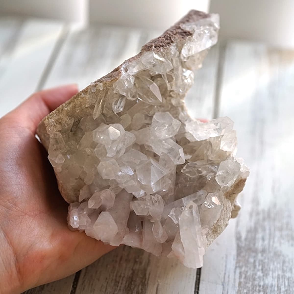 ヒマラヤ水晶 クラスター・原石（クル渓谷） No.14  [ 画像現物・一点物 ]    [ 画像現物・一点物 ]  パワーストーン 天然石 FORESTBLUE フォレストブルー【5428】