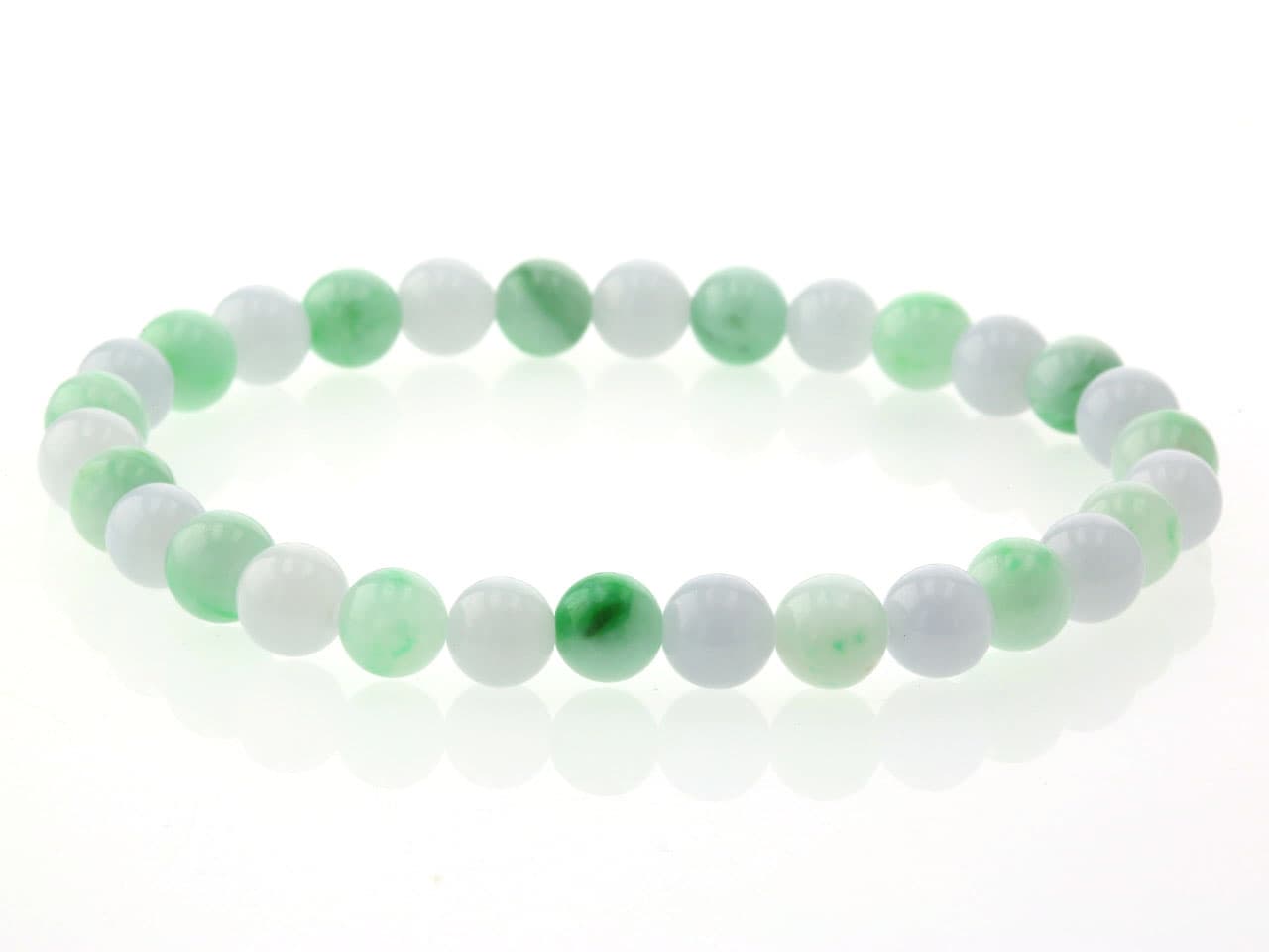 翡翠＆ラベンダー翡翠（ひすい）  ミックスブレスレット 7mm玉 No.51   [ 画像現物・一点物 ]  パワーストーン 天然石 FORESTBLUE フォレストブルー【5667】