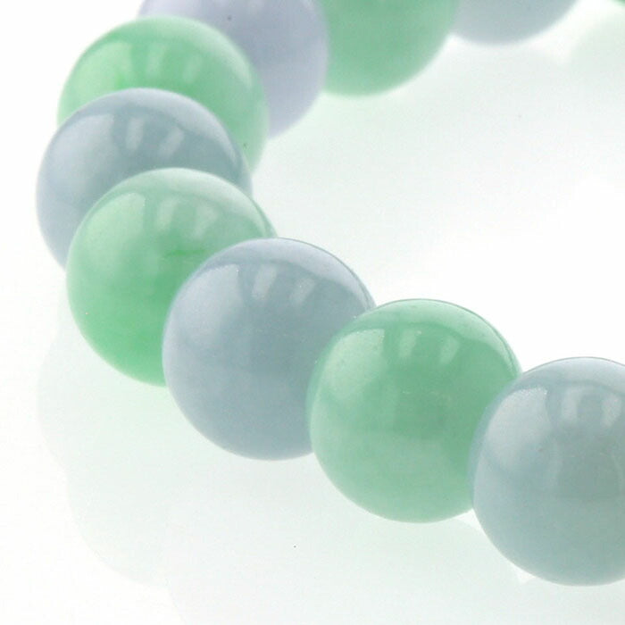 翡翠＆ラベンダー翡翠（ひすい）  ミックスブレスレット 8mm玉 No.52   [ 画像現物・一点物 ]  パワーストーン 天然石 FORESTBLUE フォレストブルー【5668】